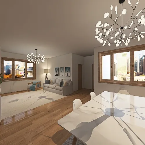 appartamento rustico 3d design renderings