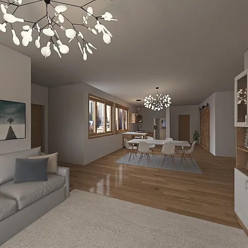 appartamento rustico 3d design renderings