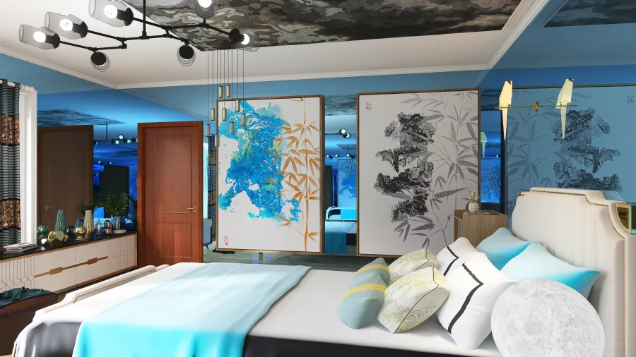 Modernplace Aquamarine view 3d design renderings