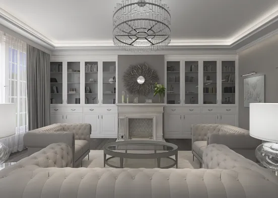 Neoclassical living room #MK Design Rendering