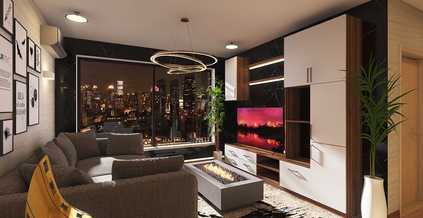 #HSDA2020Residencial Projeto Funcional e Estiloso Interior Design Render