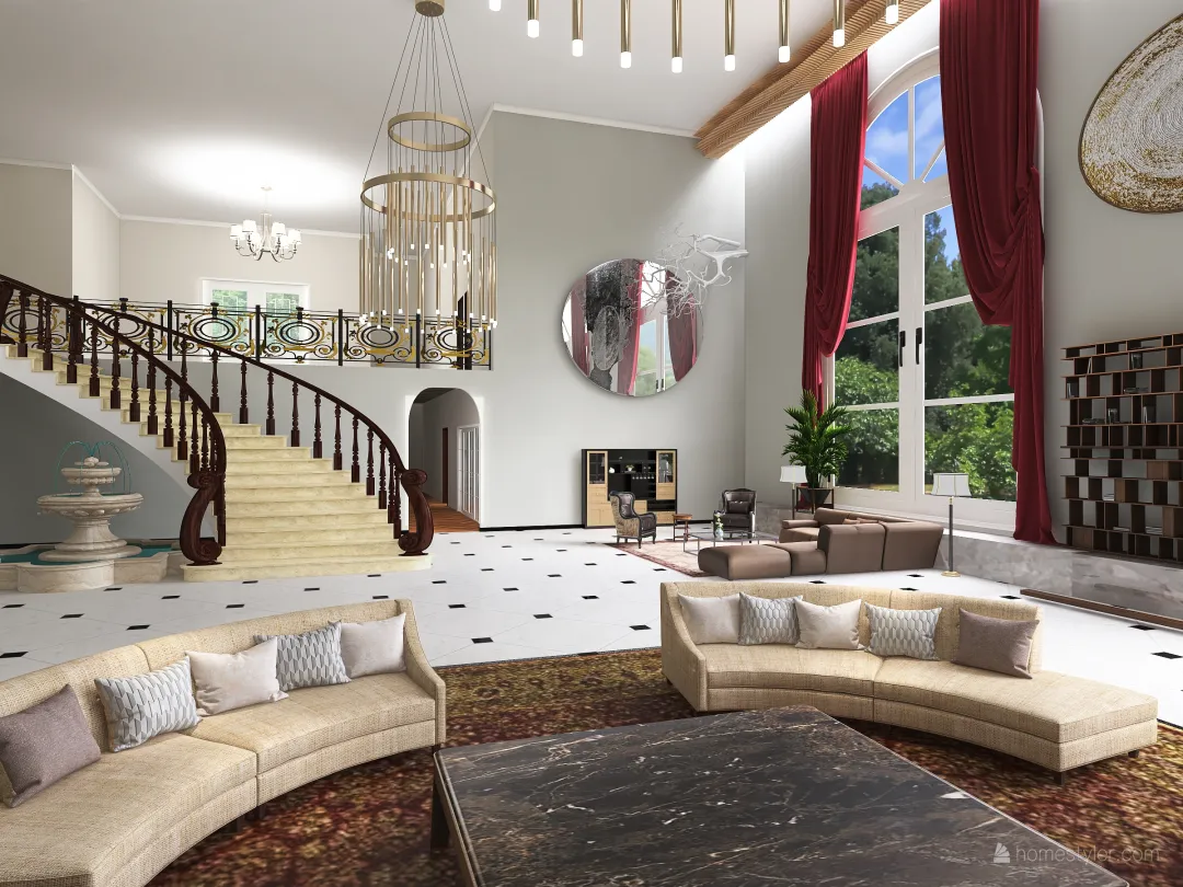 #HSDA2020Residential Great Marble House 3d design renderings