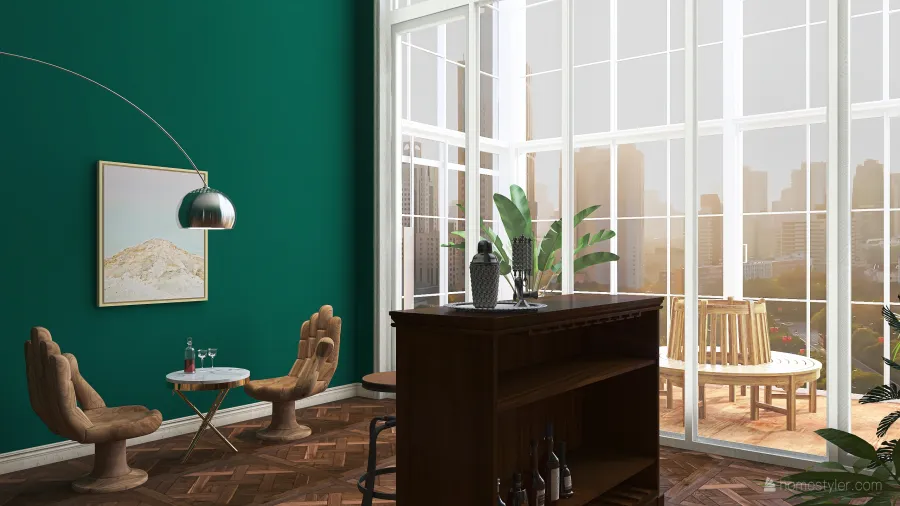 Living room for Philosophy 3d design renderings