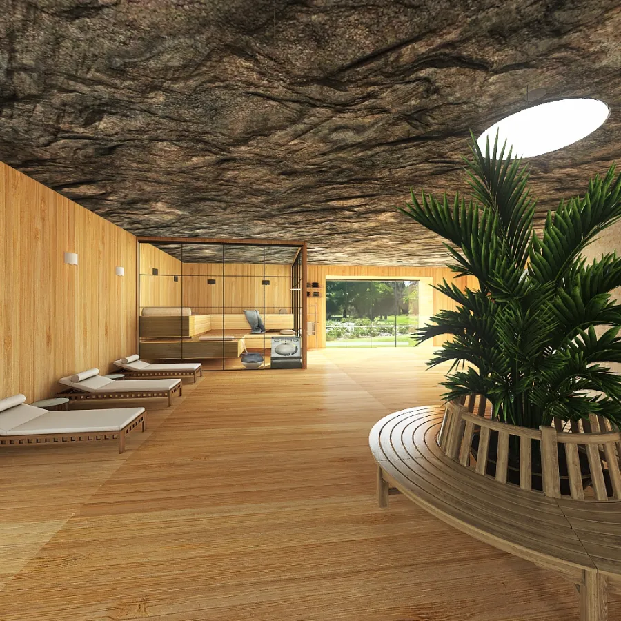 Sauna & Pool 3d design renderings