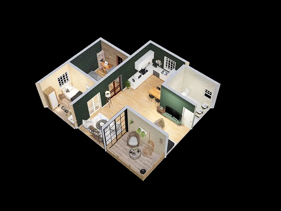 casa dos Loud 3d design renderings