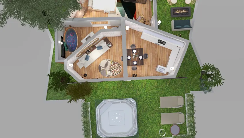 #HSDA2020Residential House in Woods 3d design picture 203.11