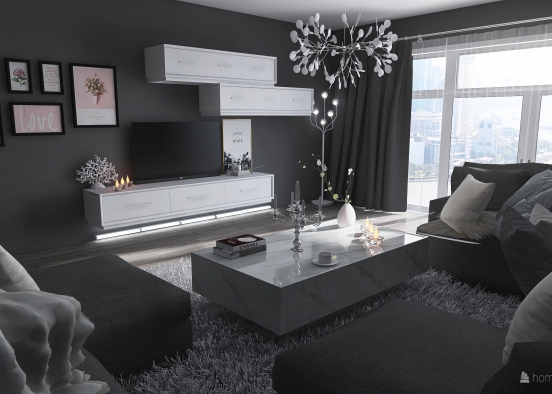 #HSDA2020RESIDENTIAL Cozy neutral living room  Design Rendering