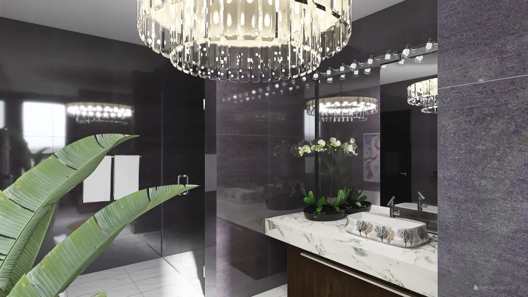 Master Bedroom & Bath 3d design renderings