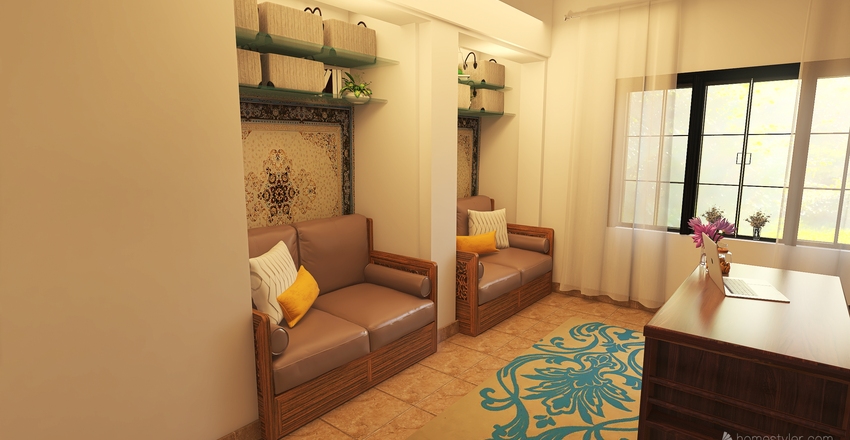 Office room Plan Interior Design Render