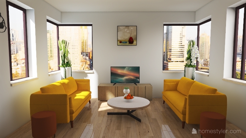 MODERN APARTMENT LIVING ROOM 3d design renderings
