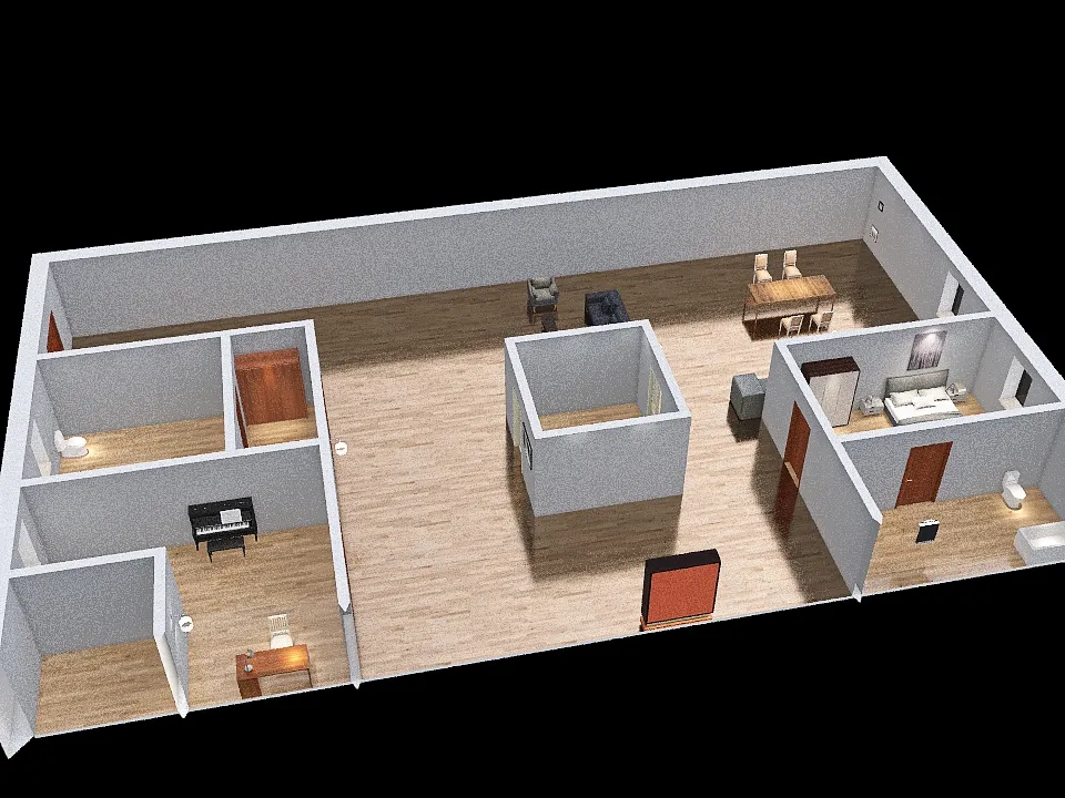 Casa Scuola 3d design renderings
