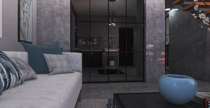 Loft Apartment Interior Design Render