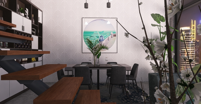 Loft Apartment Interior Design Render