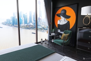 James Bond Bedroom Design Rendering