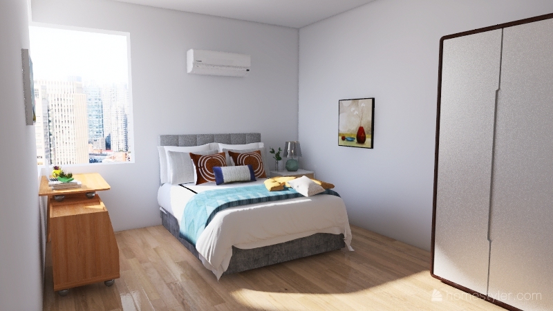 Modern Simple One Bedroom Apartment. 3d design renderings
