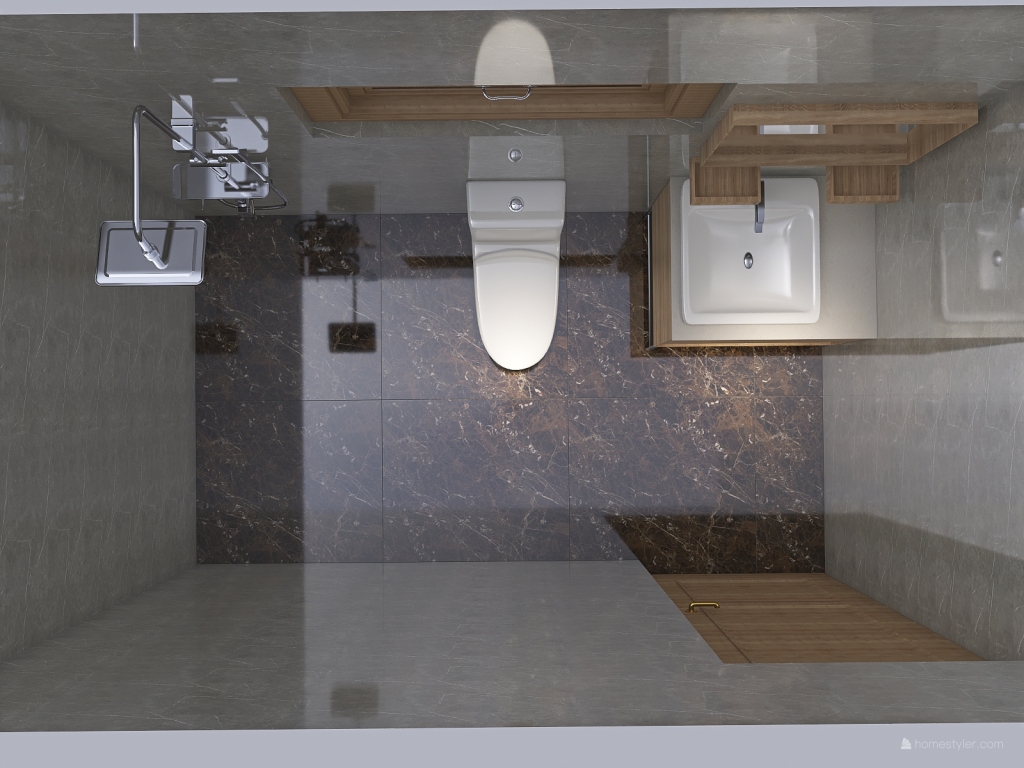 Bathroom 9' x 5' 3d design renderings