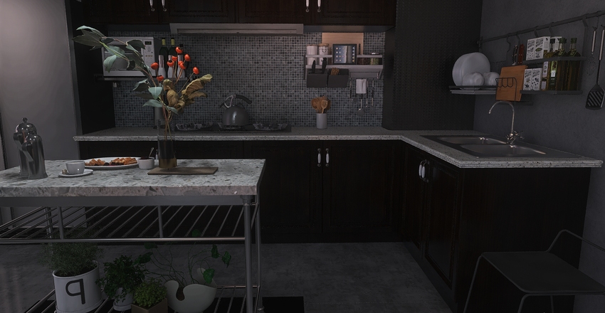 Loft Apartment Interior Design Render