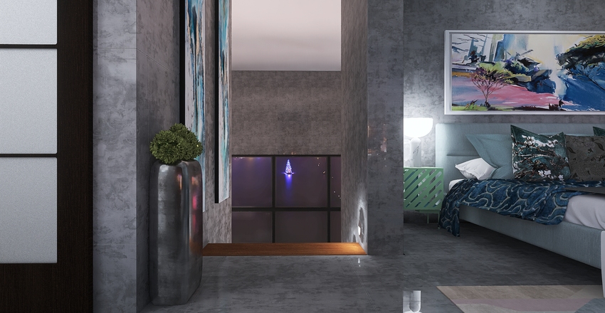 Loft Apartment Interior Design Render