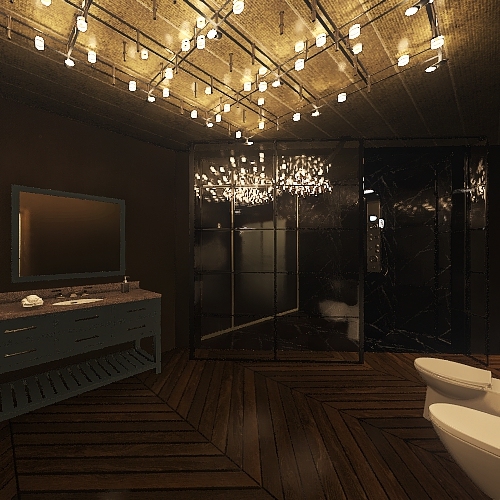 dark bathroom 3d design renderings