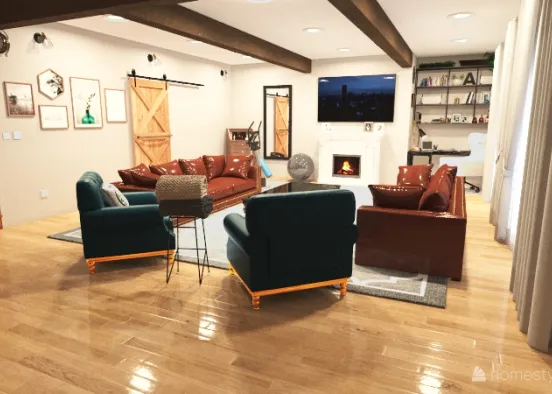 Quarantine-Dream Living Room Design Rendering