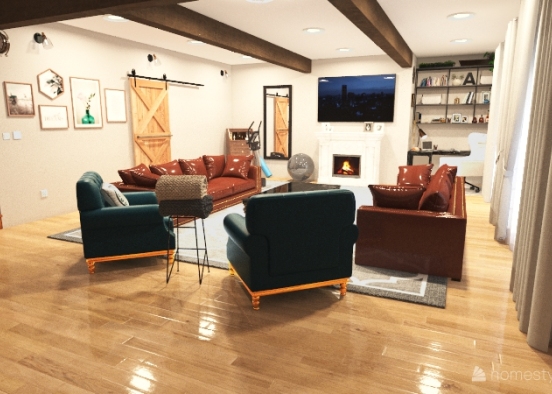 Quarantine-Dream Living Room Design Rendering