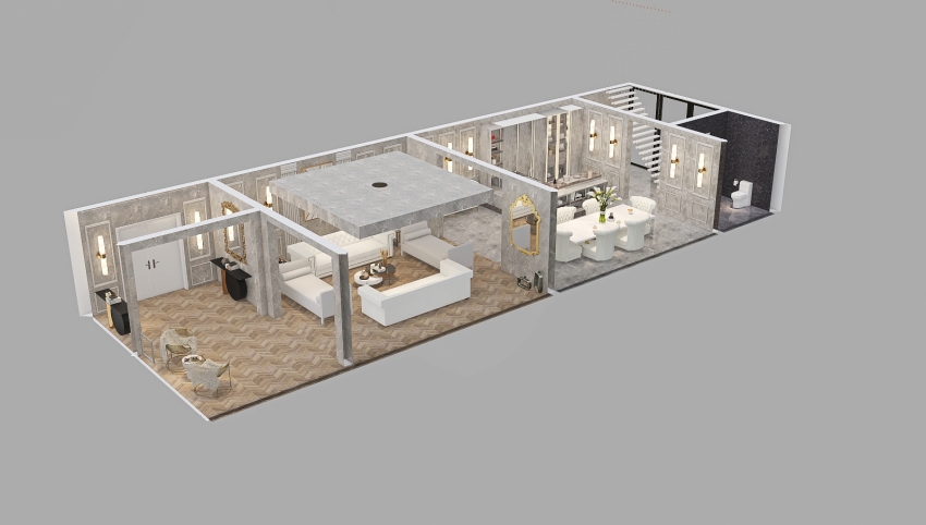 #HSDA2020Residential First Floor Luxury Apartment 3d design picture 123.97
