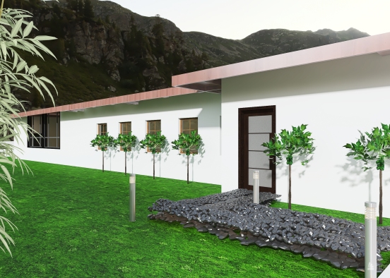 Small Mountain House Design Rendering