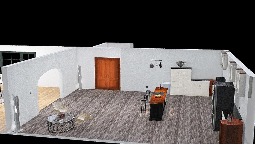 Copy of Kitchen / Dining room floor plan 3d design picture 163.15