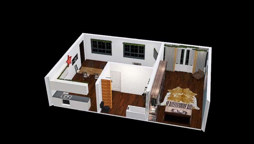 NYC Holiday Apartment 3d design picture 95.24