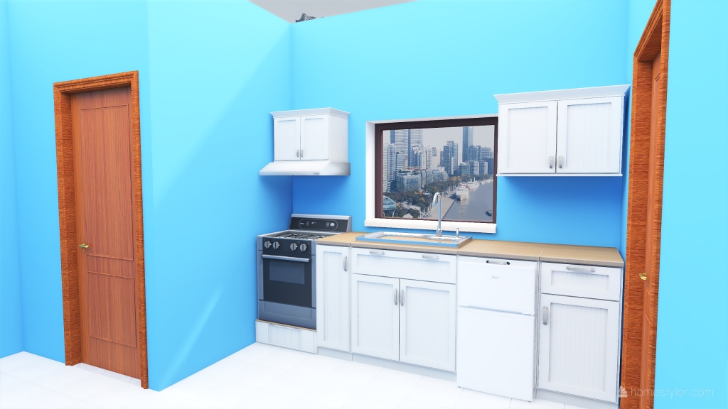 Kitchen 1st try without stove 3d design renderings