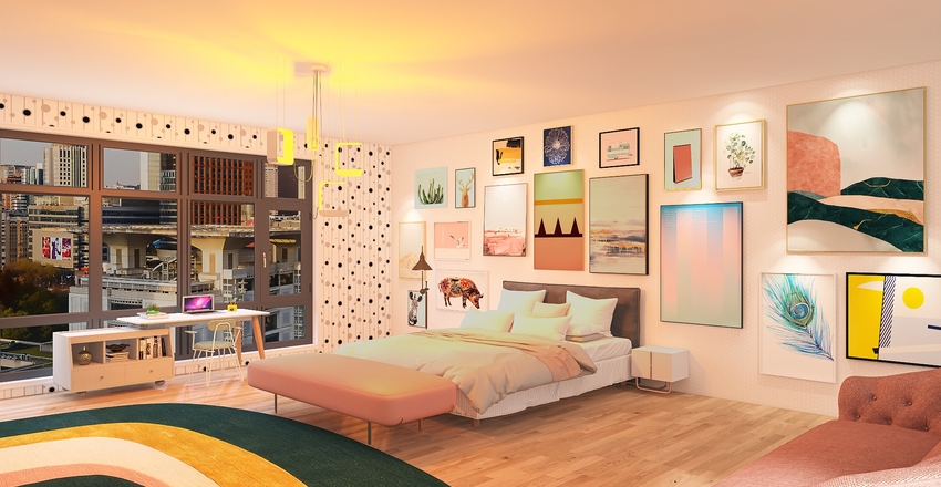 Modern loft Interior Design Render