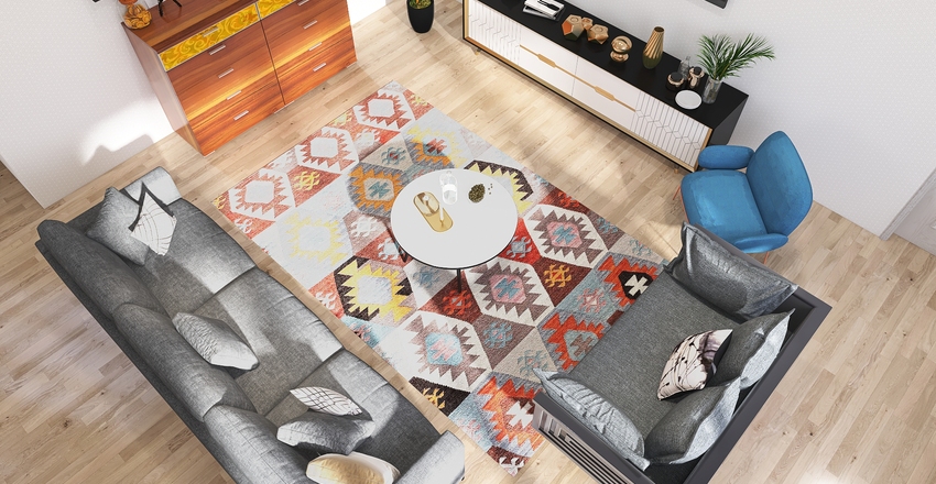 Modern loft Interior Design Render