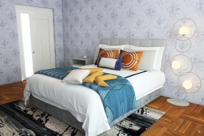 small cozy bedroom Design Rendering