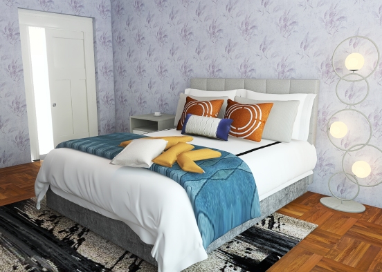 small cozy bedroom Design Rendering