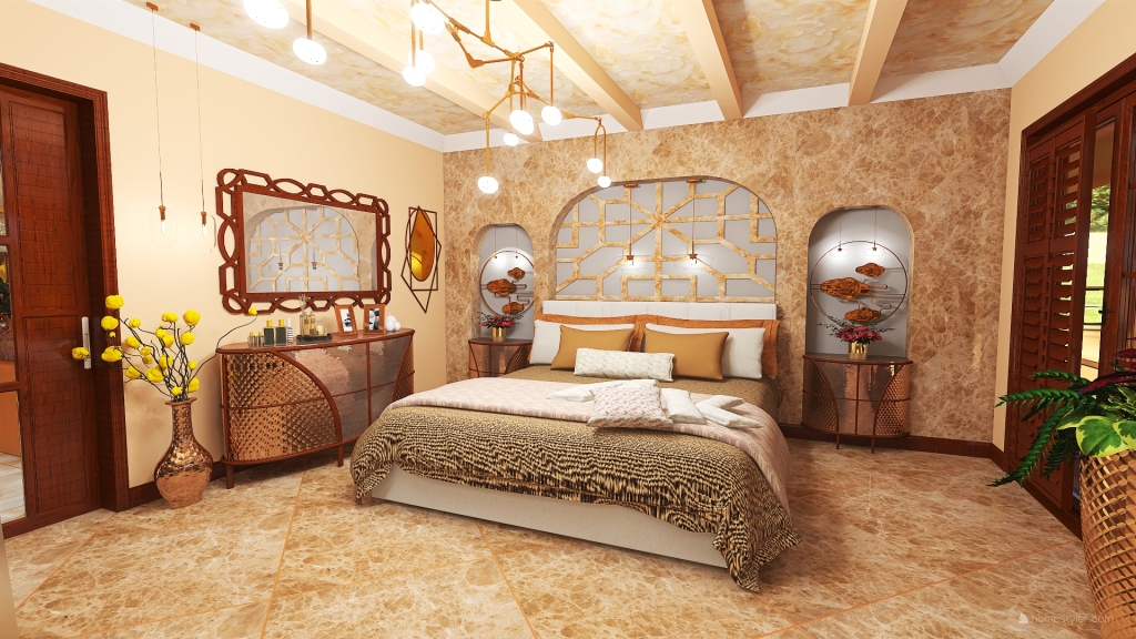 Traditional StyleOther Rustic villetta a mattoncino ColorScemeOther WarmTones Beige 3d design renderings
