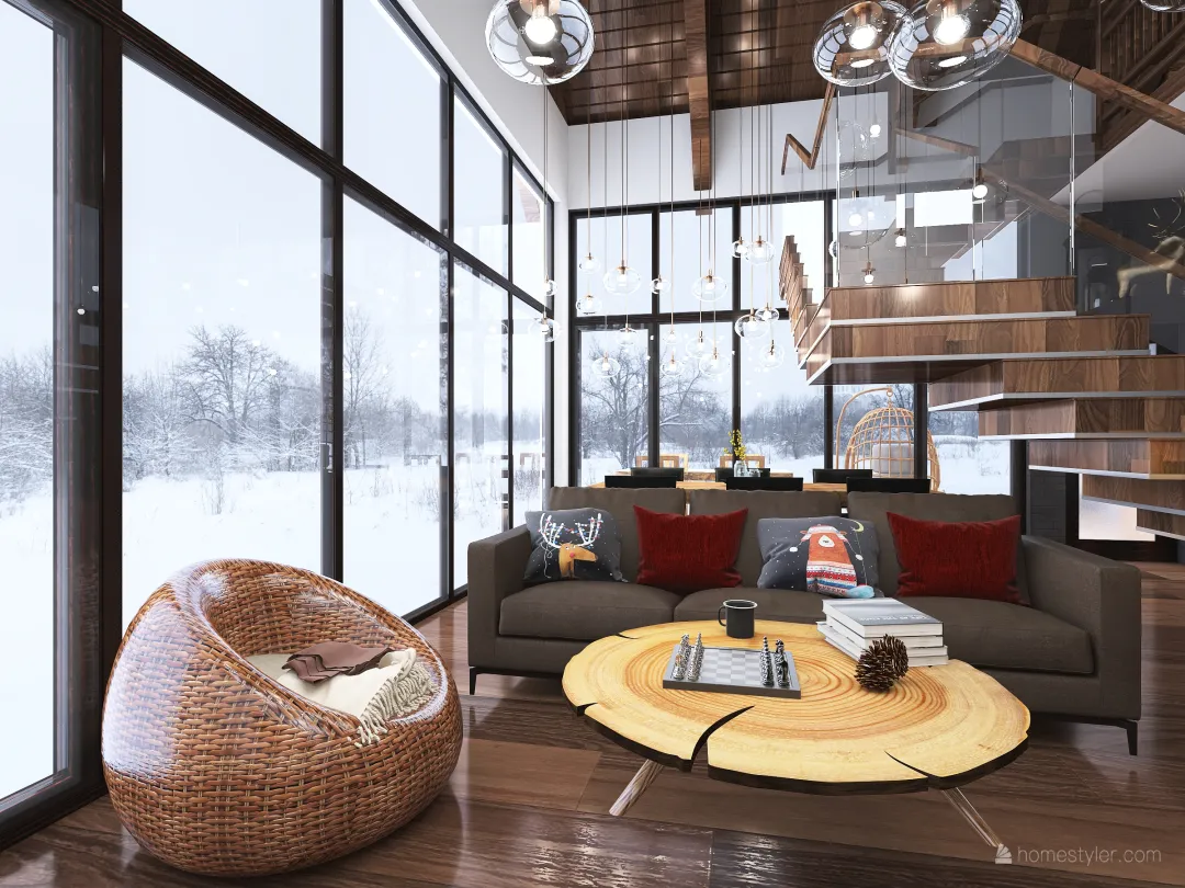 Winter retreat 3d design renderings