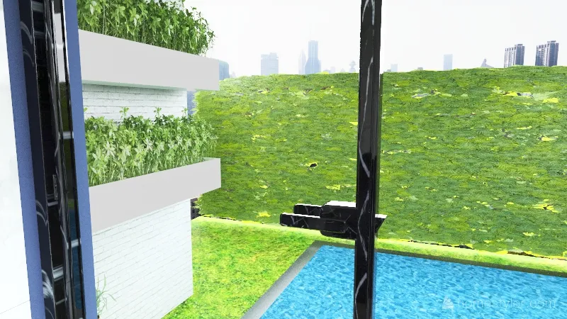 Pool house with pool.1 3d design renderings