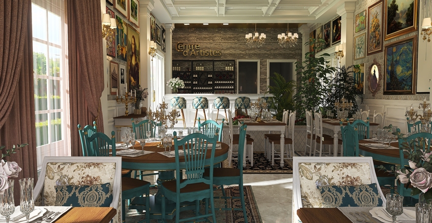 Hsda2020commercial Centre D Artistes French Bohemian Rest Home Decoration Project And 3d Renderings Inspiration 23 Elmar Cervantes Ecal Homestyler