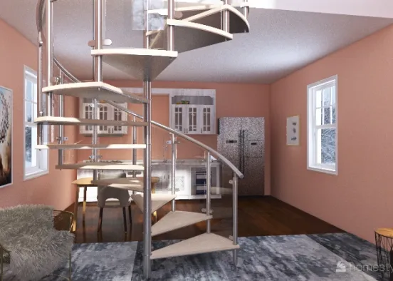 Small home with loft Design Rendering
