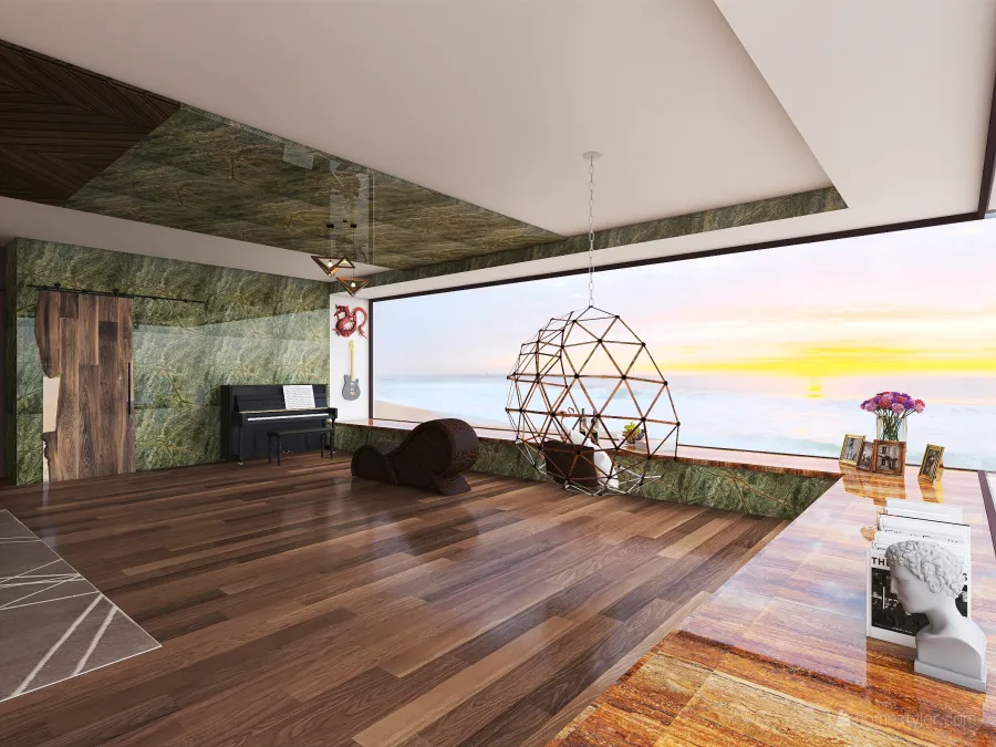 Exotic Seaside House Project 3d design renderings