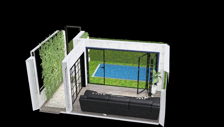 Pool house with pool.1 3d design picture 51.82