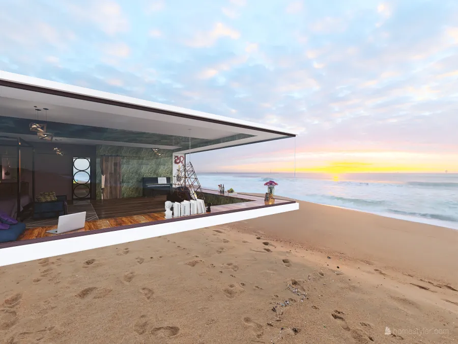 Exotic Seaside House Project 3d design renderings