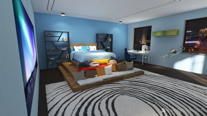 dream child bedroom project 3d design renderings