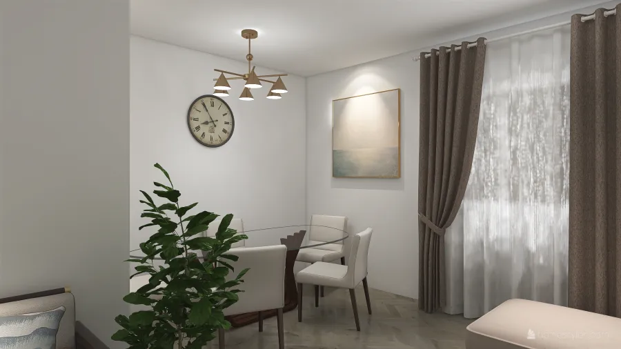 Light and Elegant Lounge 3d design renderings