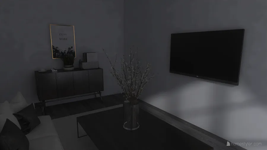 Gloomy Beige Livingroom 3d design renderings