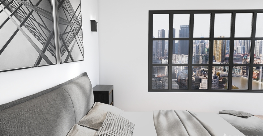 Sophisticated, Dark Luxury Suite Interior Design Render
