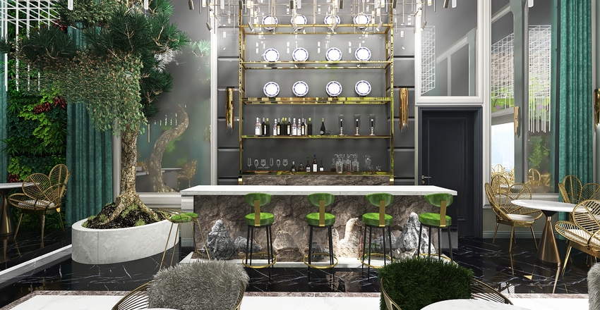 #HSDA2020Commercial - SELA-rome Hollywood Glam in Botanical Concept Interior Design Render