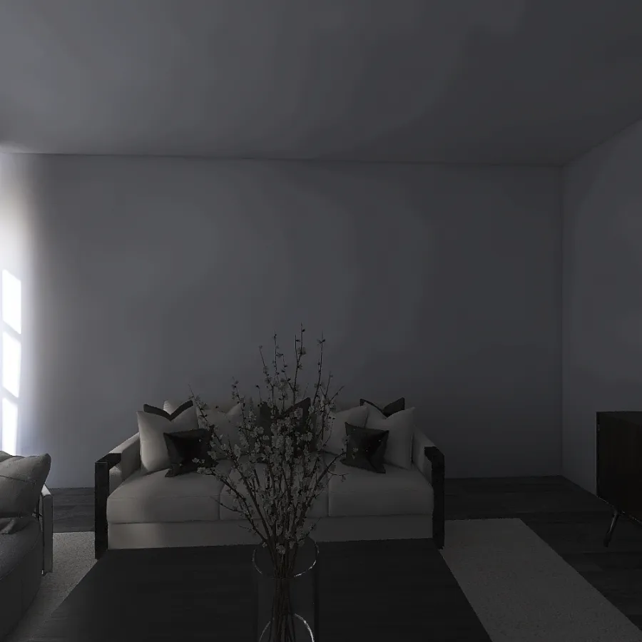 Gloomy Beige Livingroom 3d design renderings