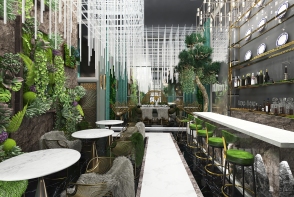 StyleOther TropicalTheme #HSDA2020Commercial - SELA-rome Hollywood Glam in Botanical Concept Design Rendering