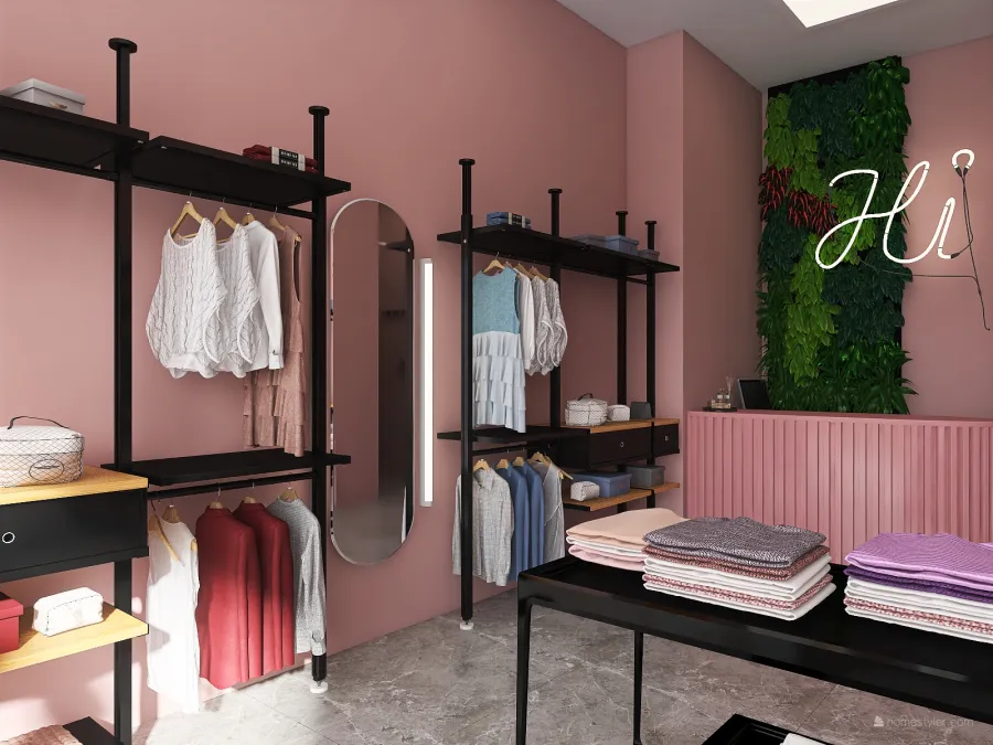 Boutique Rosa 3d design renderings